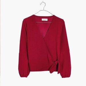 Madewell Texture & Thread Crepe Wrap Top